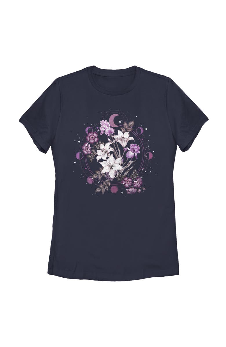 Lost Gods Women's Lost Gods Floral Moon  Graphic T-Shirt, Main, color, Navy Blue
