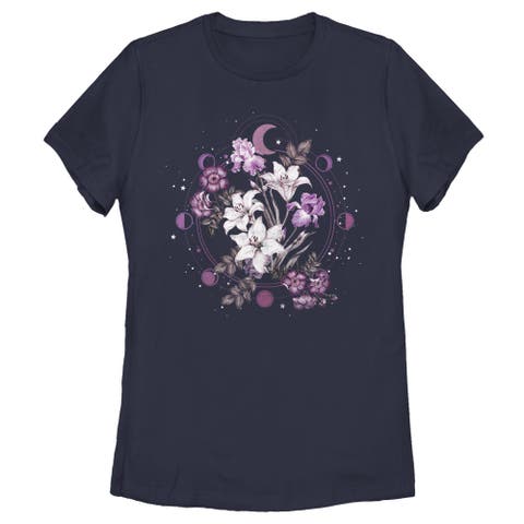 Women's Lost Gods Floral Moon  Graphic T-Shirt