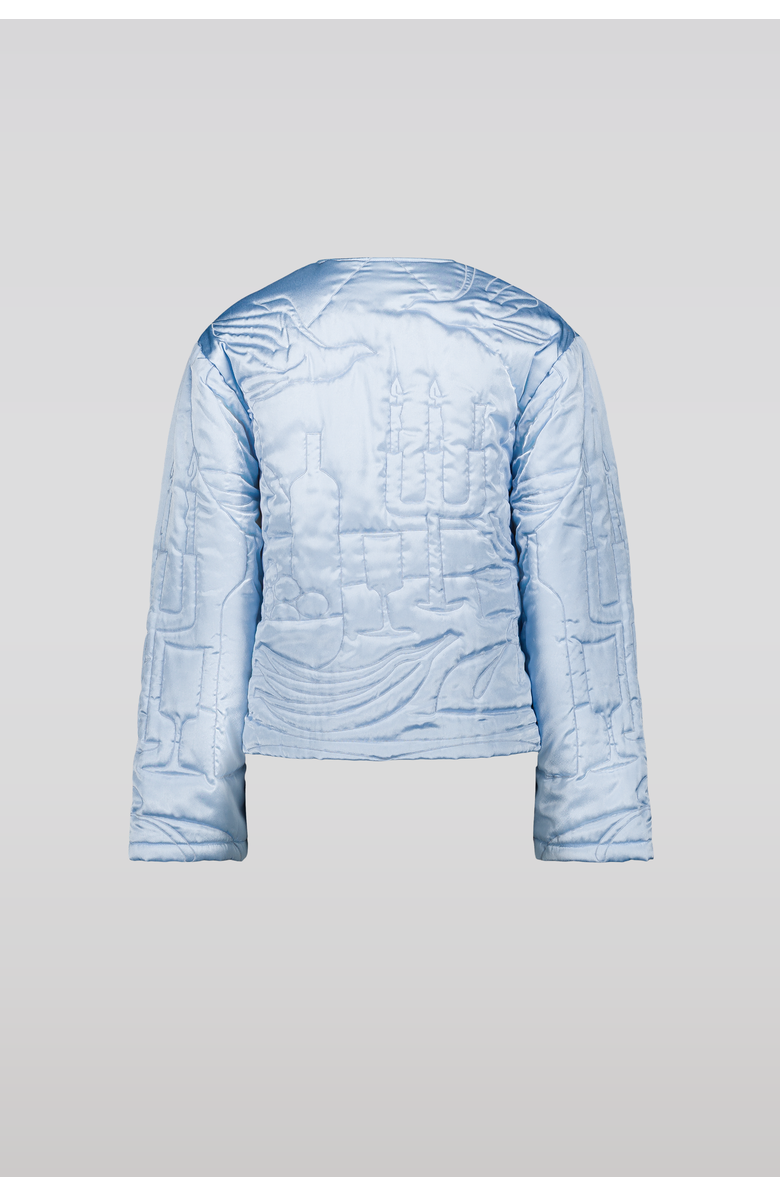 SAEMDI Padded Embroidery Jacket, Alternate, color, Light Blue