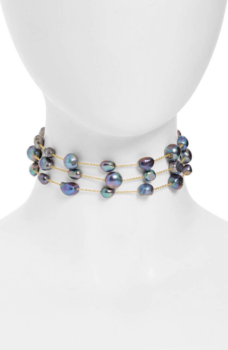 Cult Gaia Nyala Freshwater Pearl Choker, Main, color,