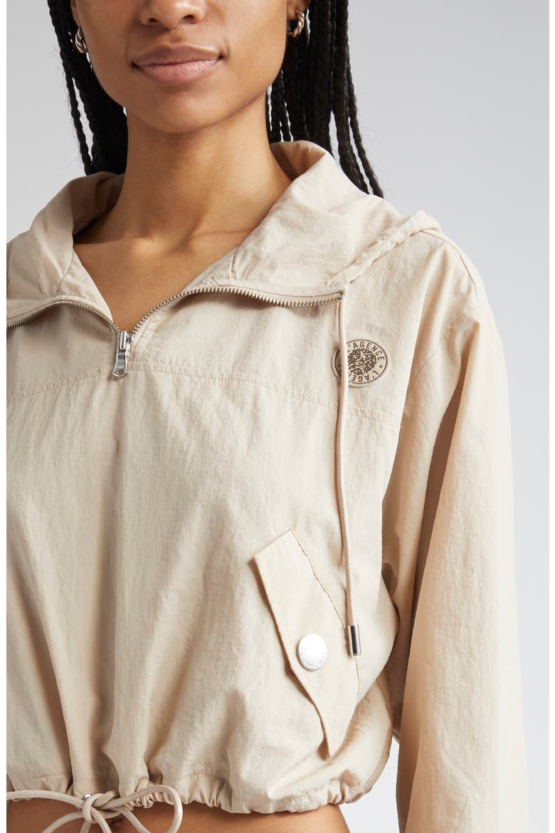 Bronwyn Water Repellent Crop Anorak, Alternate, color, CEMENT