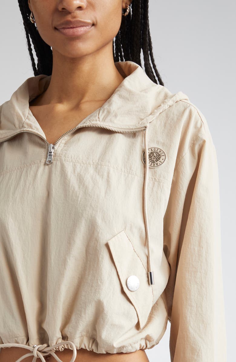 L'AGENCE Bronwyn Water Repellent Crop Anorak, Alternate, color, Cement