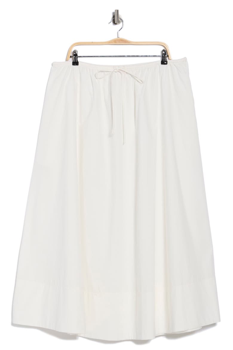 Cotton Poplin Maxi Skirt, Alternate, color, OFF WHITE