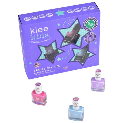 Starry Sky Kiss - Kids' 3-PC Water-Based Nail Polish Kit
