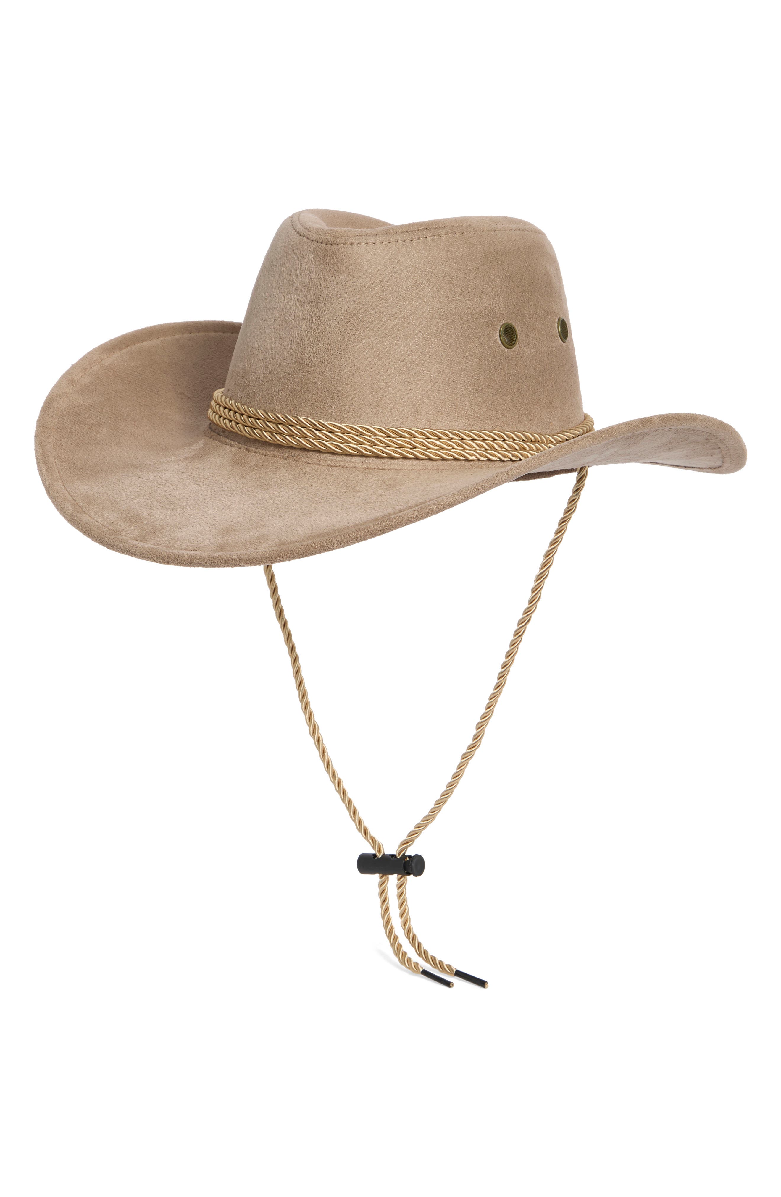 Faux Suede Cowboy Hat