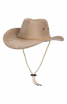 Faux Suede Cowboy Hat