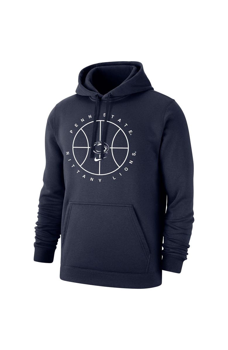 Nike Men's Nike Navy Penn State Nittany Lions Basketball Icon Club Fleece Pullover Hoodie, Alternate, color, 