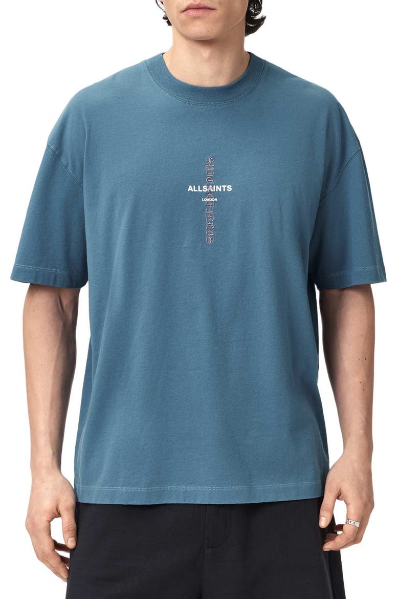 Knox Embroidered Graphic T-Shirt, Main, color, WAVED BLUE