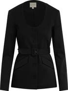 Favorite Daughter The Christy Belted Stretch Cotton Blend Twill Jacket