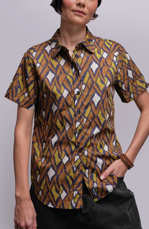 Wildfang The Essential Button Up Shirt In Brown