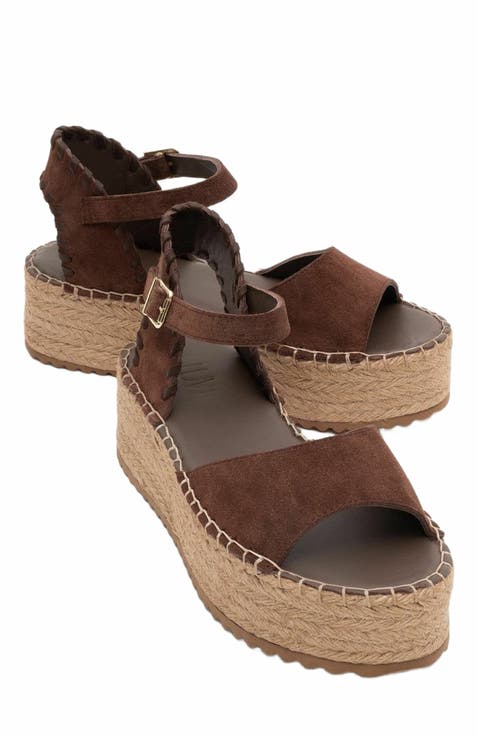 Serez Leather Platform Espadrilles Sandal (Women)