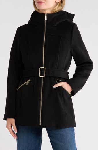 Hooded Wool Blend Coat