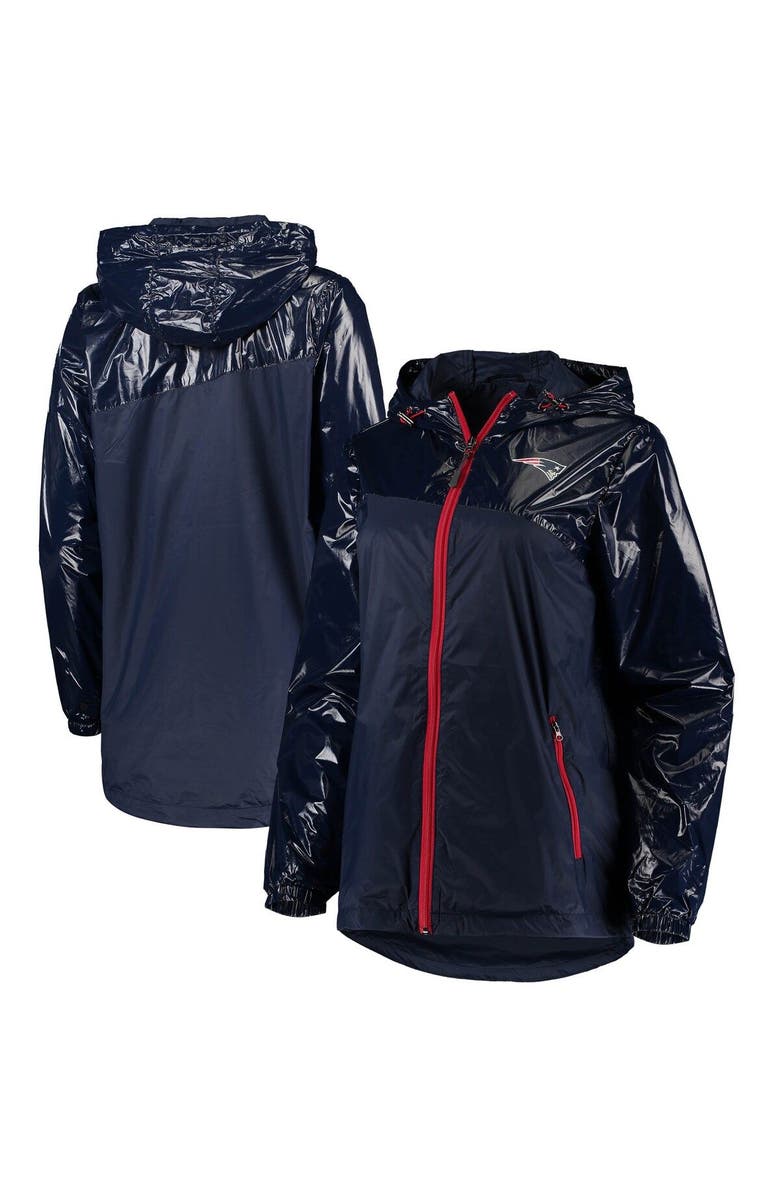 G-III 4HER BY CARL BANKS Women's G-III 4Her by Carl Banks Navy New England Patriots Double-Coverage Full-Zip Hoodie Jacket, Main, color, 