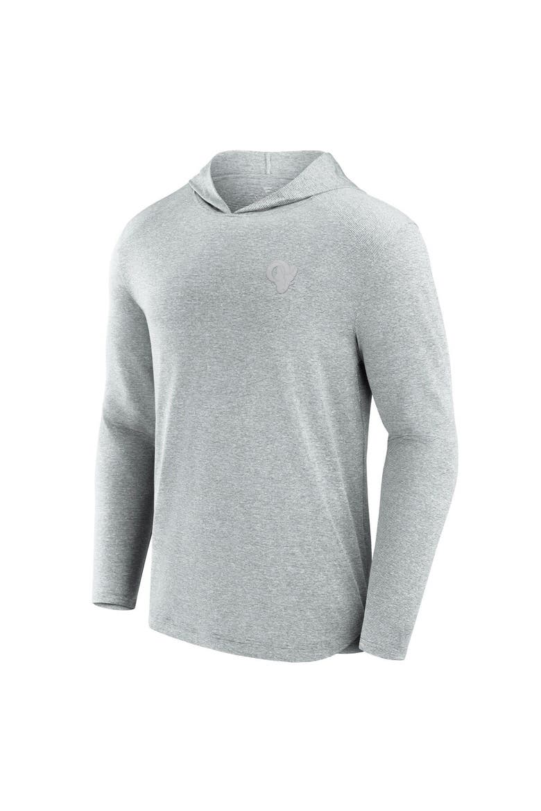 Men's Fanatics Signature Gray Los Angeles Rams Front Office Tech Lightweight Hoodie T-Shirt, Alternate, color, Gray