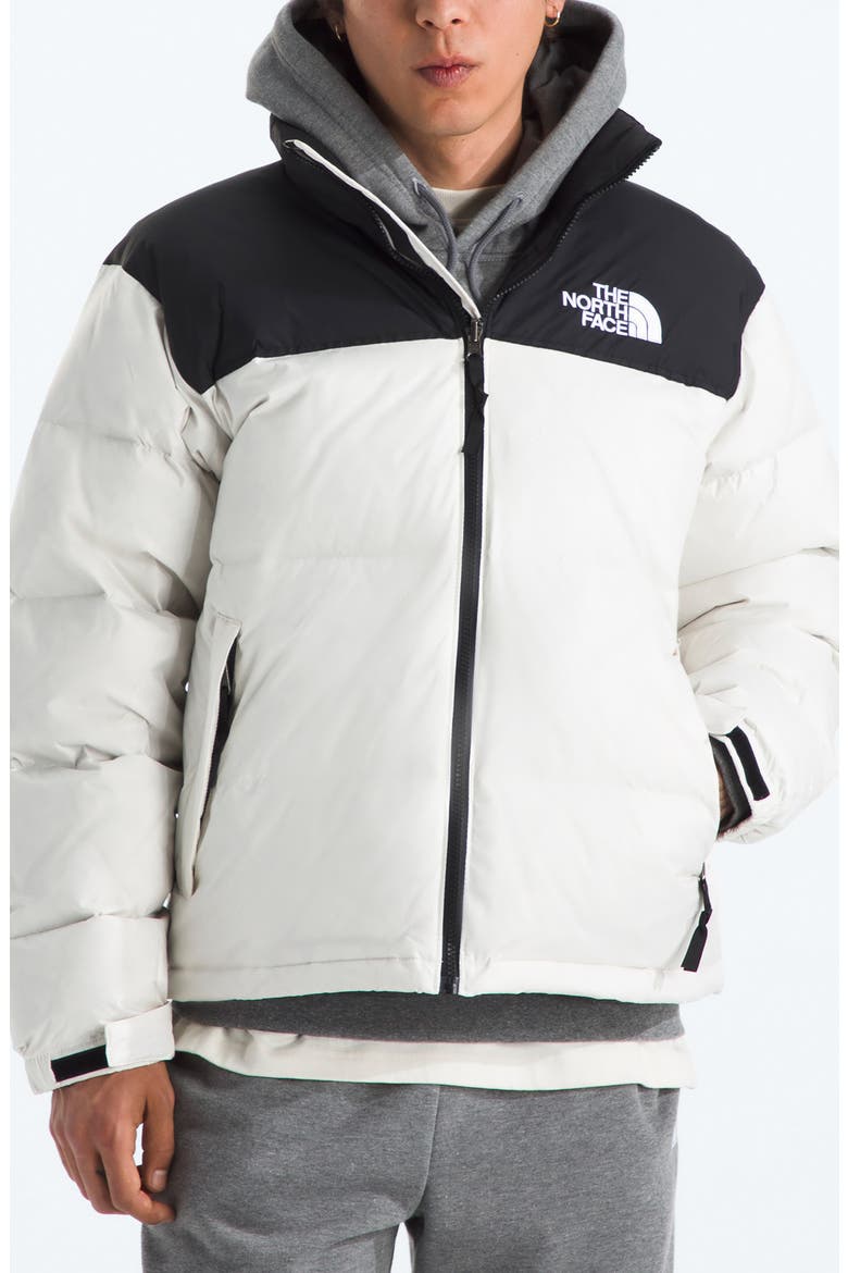 1996 Retro Nuptse 700 Fill Power Down Packable Jacket, Main, color, WHITE DUNE/ TNF BLACK R