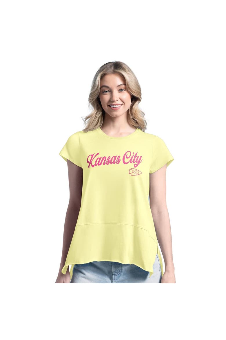 Women's Margaritaville  Yellow Kansas City Chiefs Gametime Is Paradise T-Shirt, Main, color, Yellow