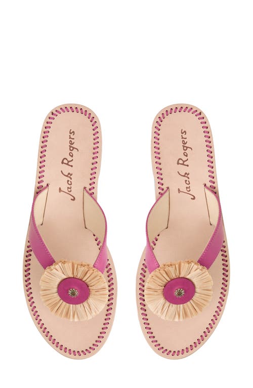 Jack Rogers Cay Flip Flop In Fuchsia Pink/natural