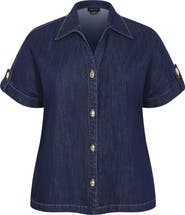 City Chic Tilly Cotton Denim Shirt