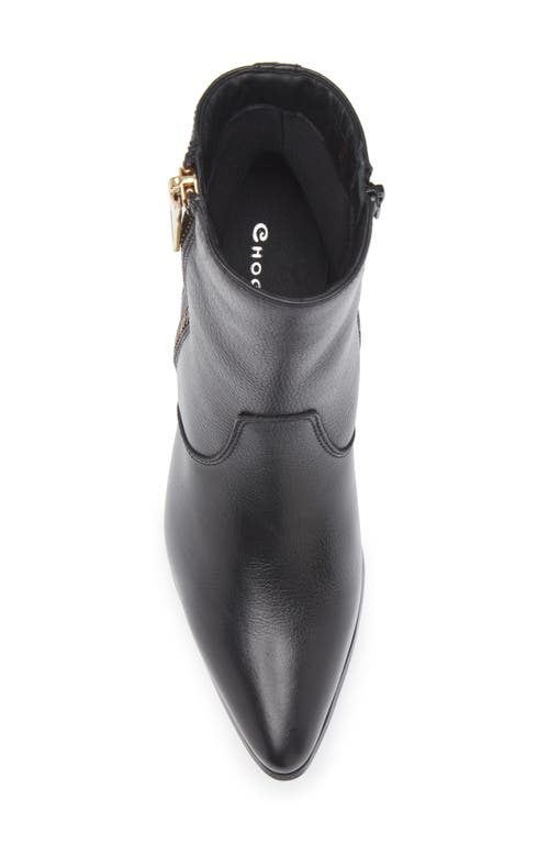 Chocolat Blu Leyla Block Heel Bootie In Black