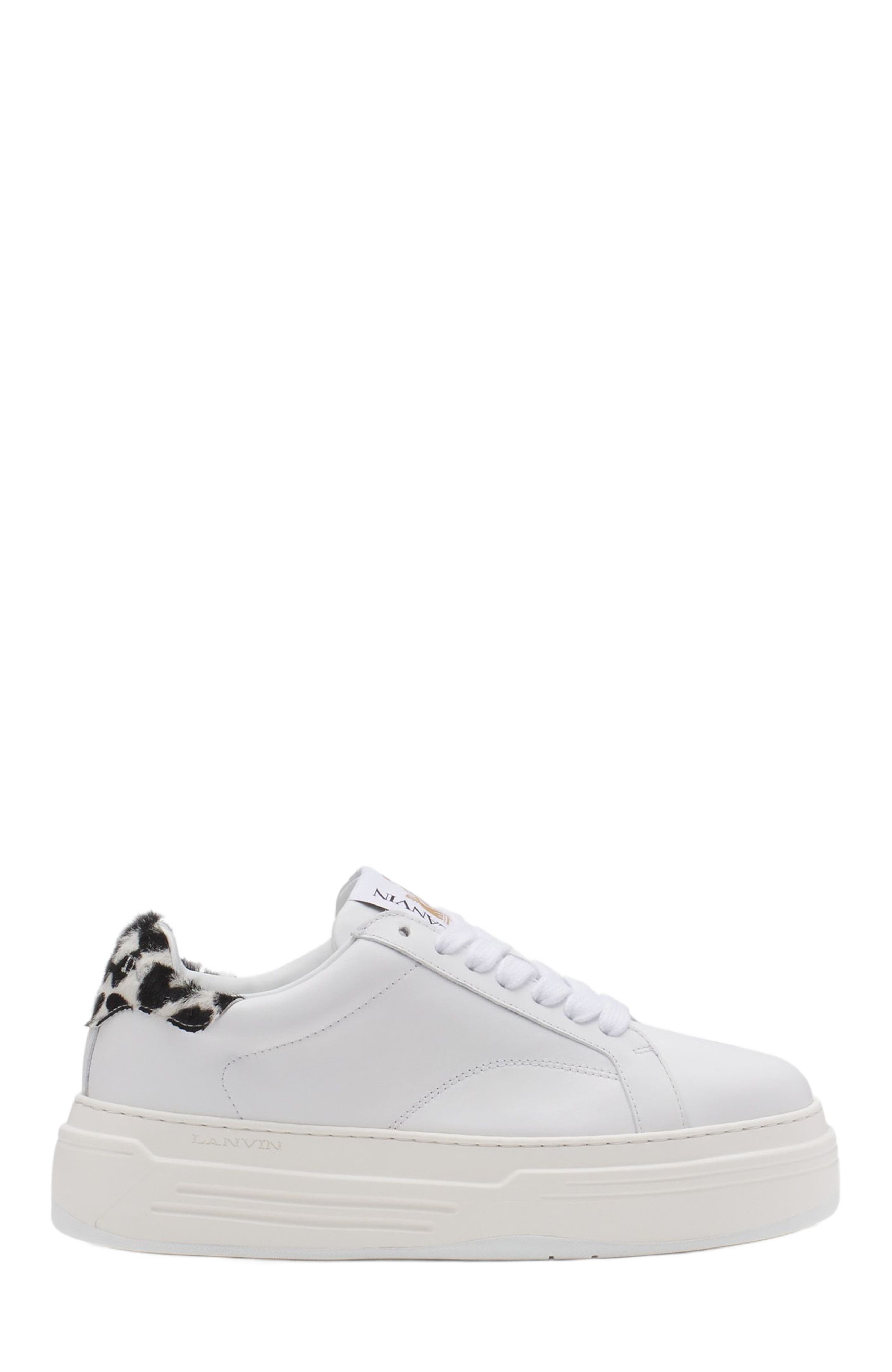 Lanvin WOMEN'S DDB0 LEATHER PLATFORM SNEAKERS, Main, color, 
