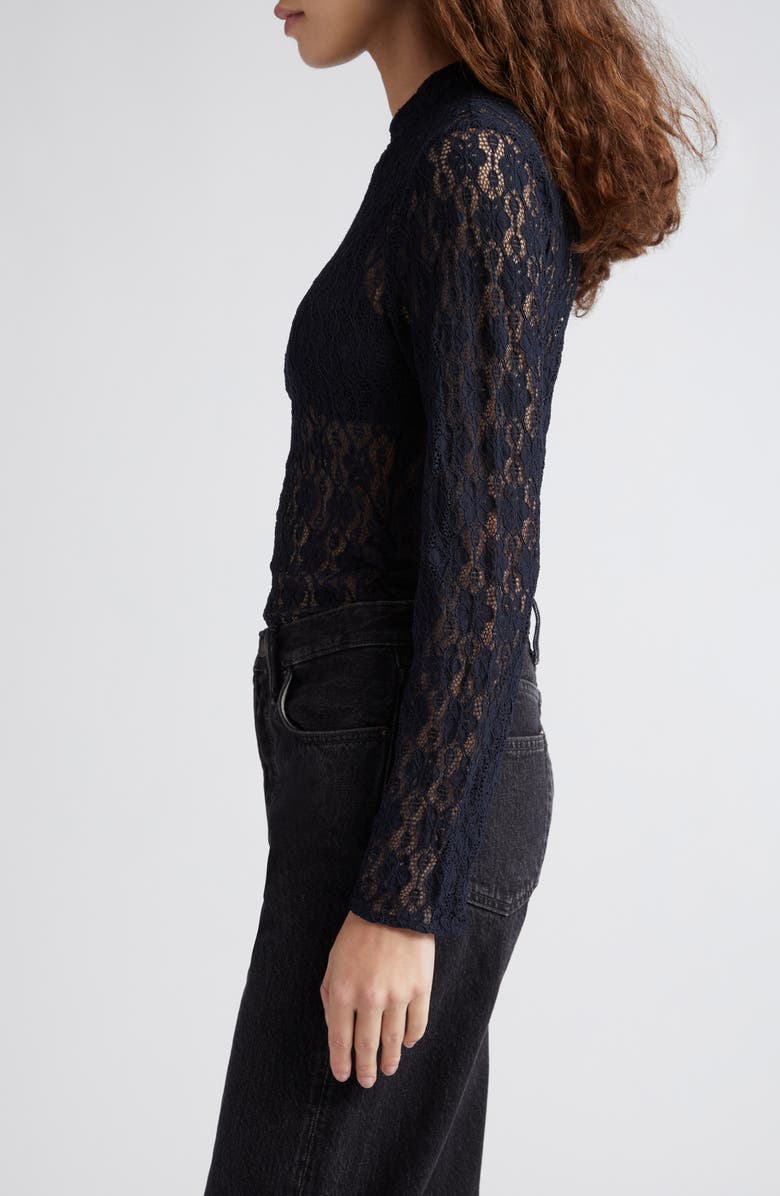 FARM Rio Lace Sheer Long Sleeve Top, Alternate, color,