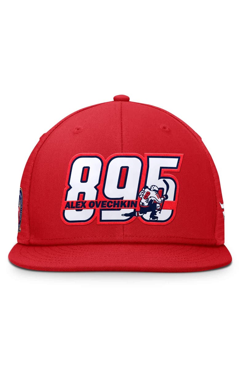 FANATICS Men's Fanatics Alexander Ovechkin Red Washington Capitals NHL All-Time Leading Goal Scorer Snapback Hat, Alternate, color, Red