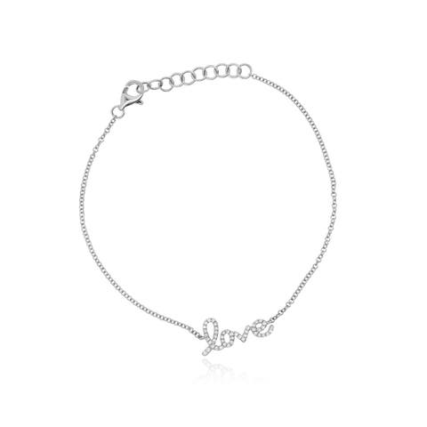 Diamond Script Love Bracelet