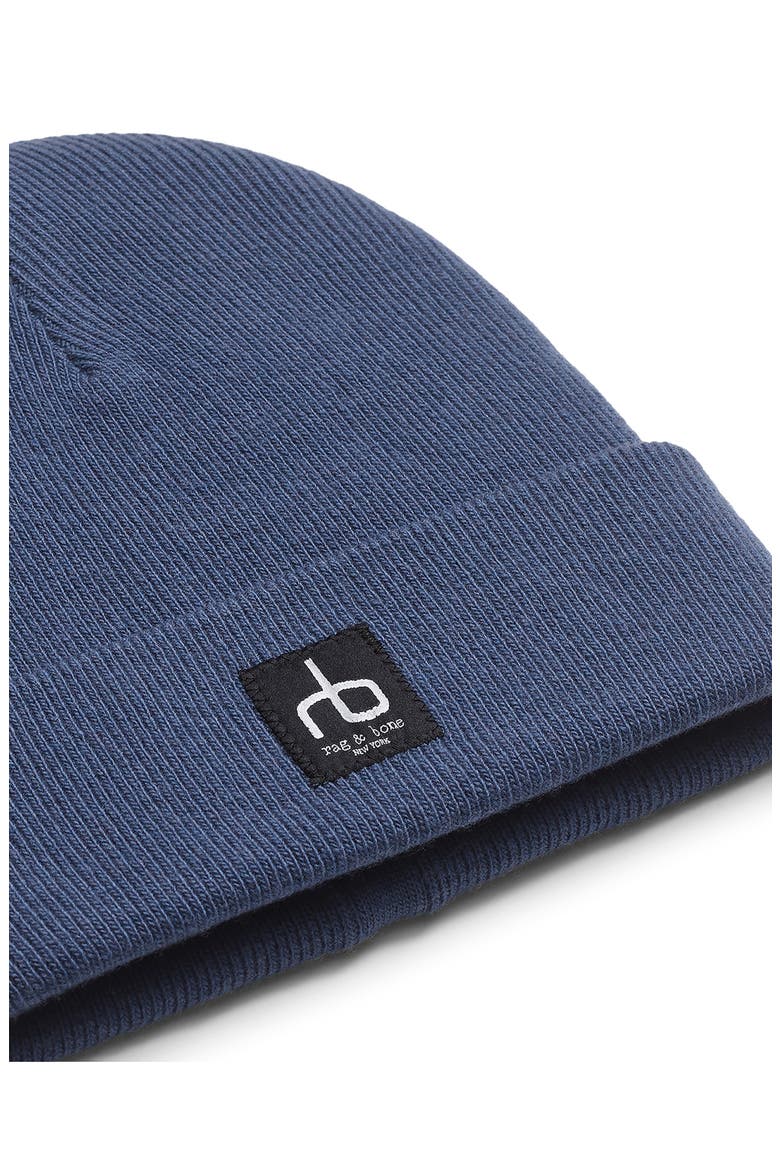 Evan Beanie, Alternate, color, WORN INDIGO