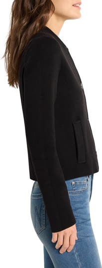 Crop Knit Bomber Jacket