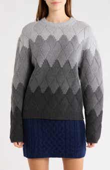 Faux Weave Wool & Cashmere Sweater
