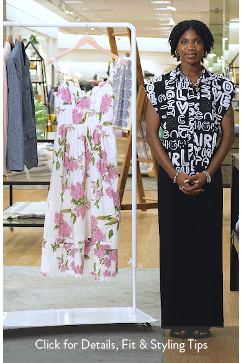 Esther Floral Print Sleeveless Midi Dress video
