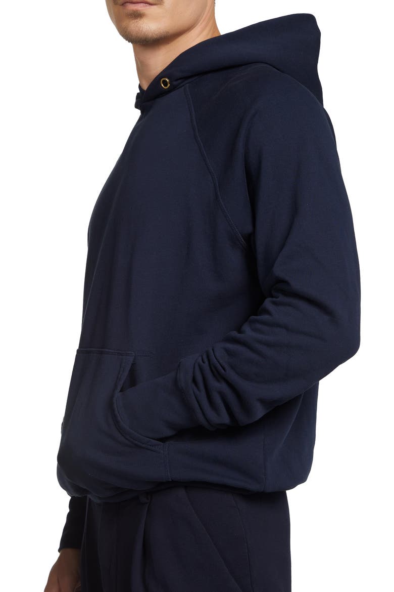 French Terry Classic Raglan Hoodie, Alternate, color, NAVY
