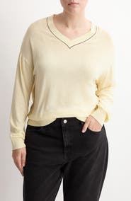 MANGO Bert Jersey V-Neck Sweater