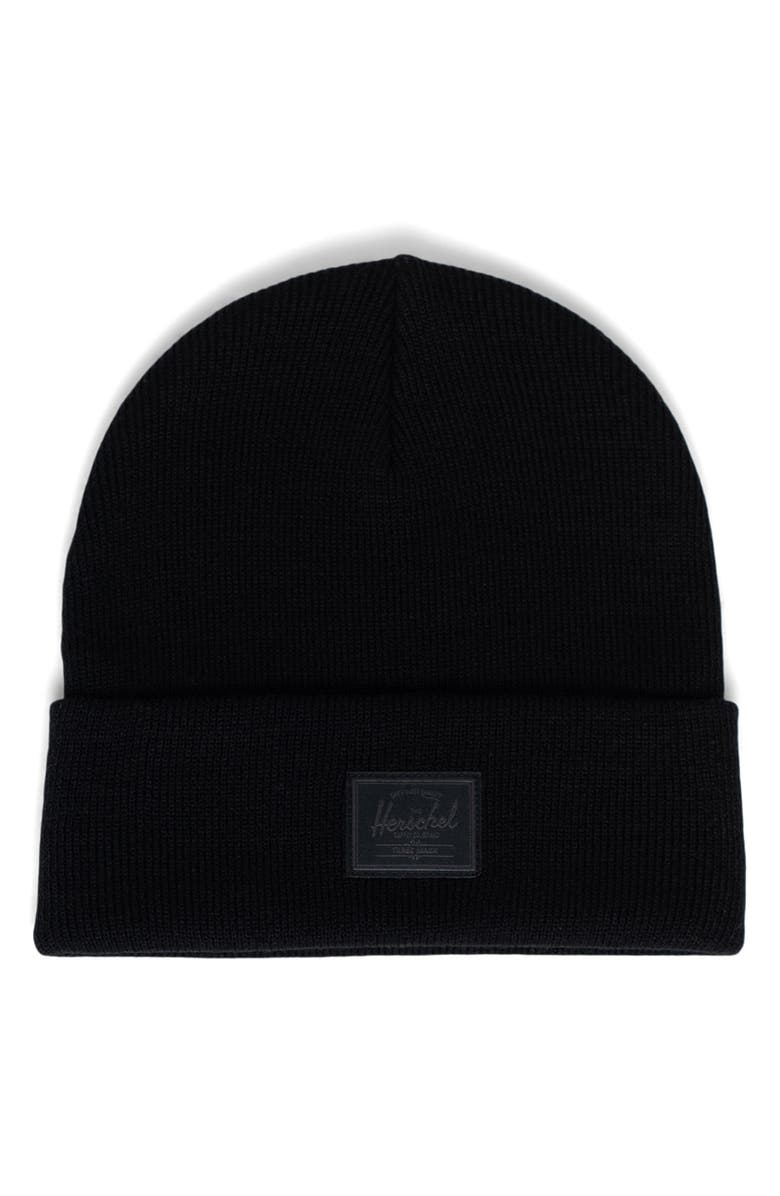 Herschel Supply Co. Elmer Knit Beanie, Main, color, Black Tonal