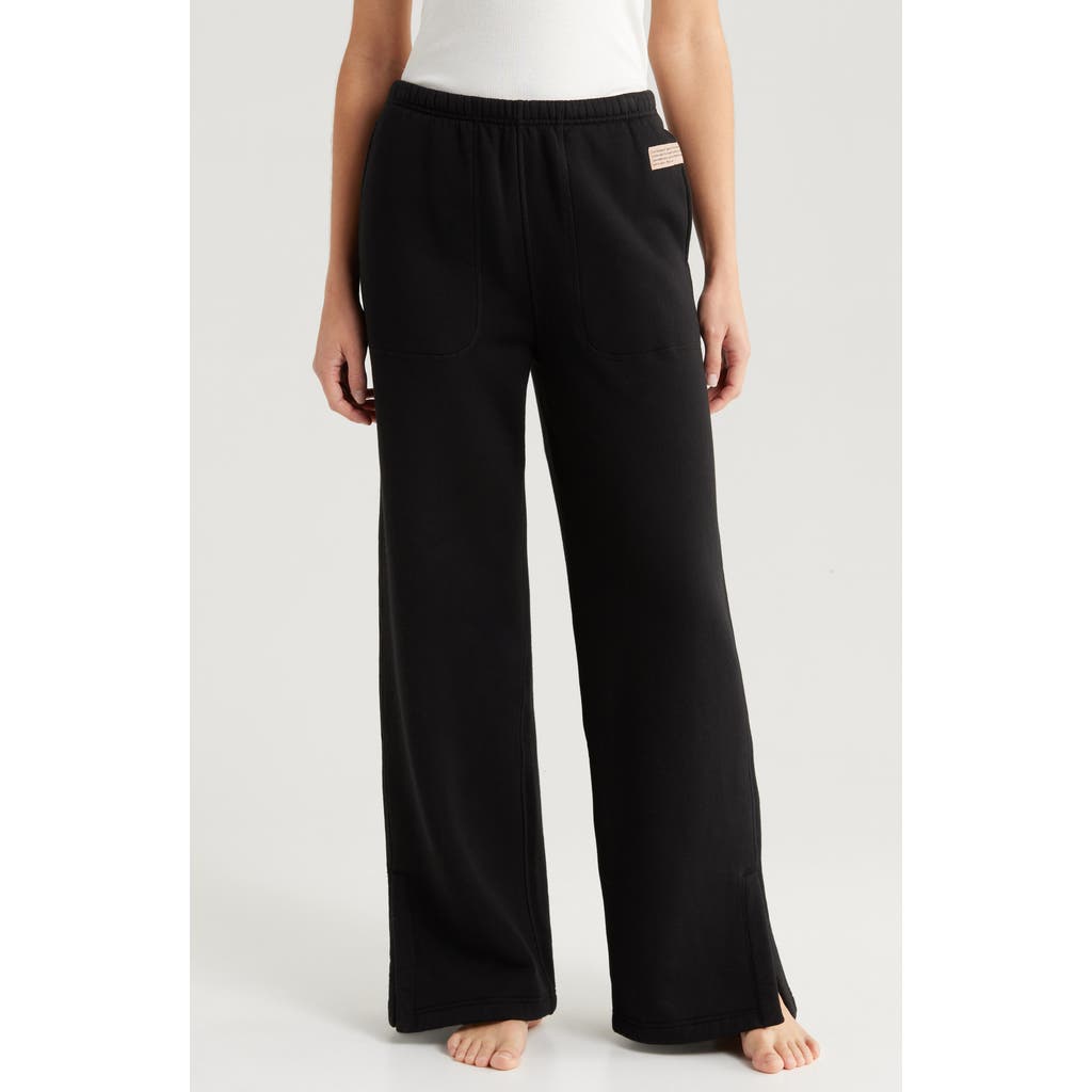 Lunya Silksweats Reversible Straight Leg Pant In Immersed Black