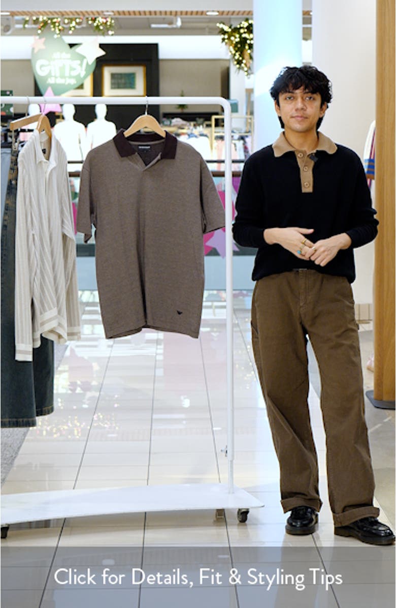 Johnny Collar Heathered Cotton Piqué Polo, sales video thumbnail