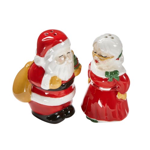 Tag Kissing Claus Salt And Pepper Shaker Set Christmas Decor In Multi