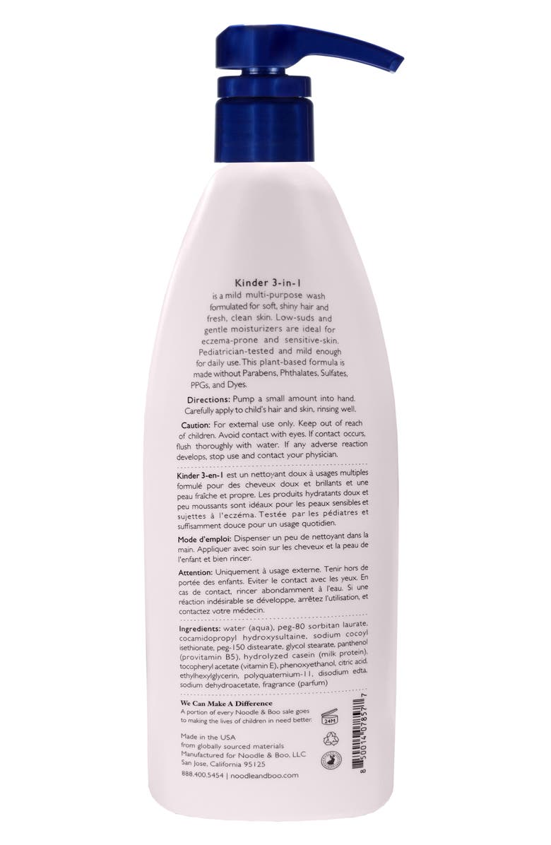 Noodle & Boo Kinder 3-in-1 Tearless Shampoo, Conditioner & Body Wash, Alternate, color,