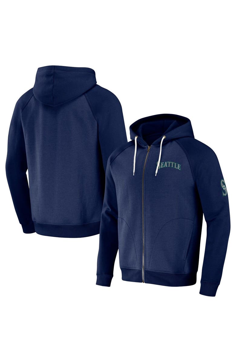 Darius Rucker Collection by Fanatics Men's Darius Rucker Collection by Fanatics Navy Seattle Mariners Raglan Full-Zip Hoodie, Main, color, Navy