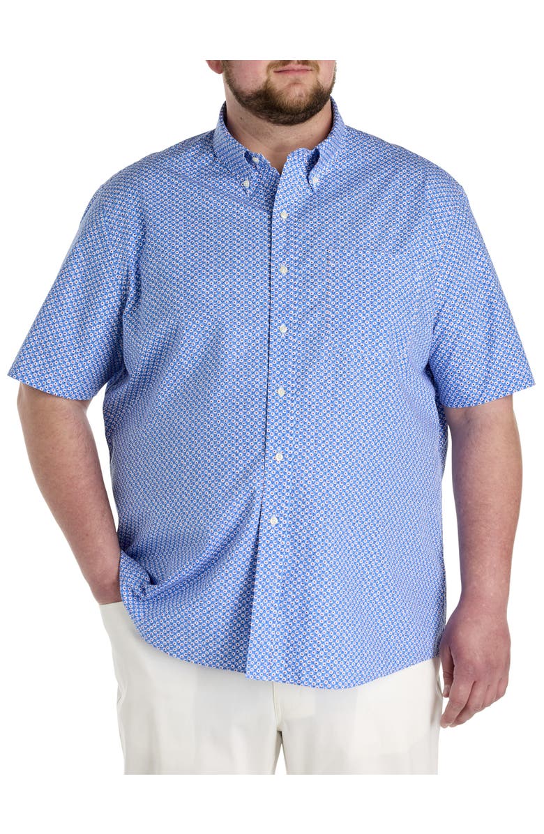 Brooks Brothers Big & Tall  Dot Printed Friday Oxford Sport Shirt, Main, color, Blue