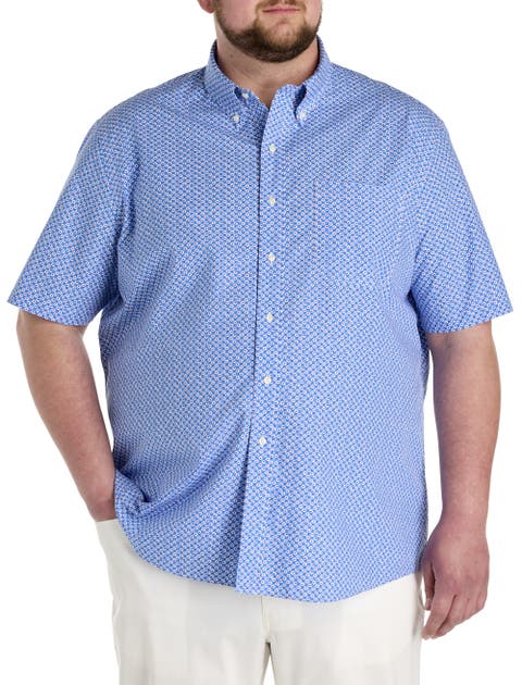 Big & Tall  Dot Printed Friday Oxford Sport Shirt
