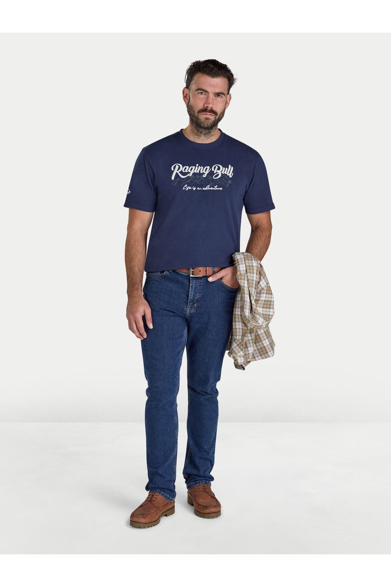 Embroidered Mountains T-Shirt, Alternate, color, Navy Marl