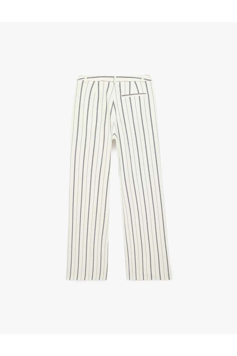 Mid-Rise Striped Trousers, Alternate, color, WHITE STRIPE