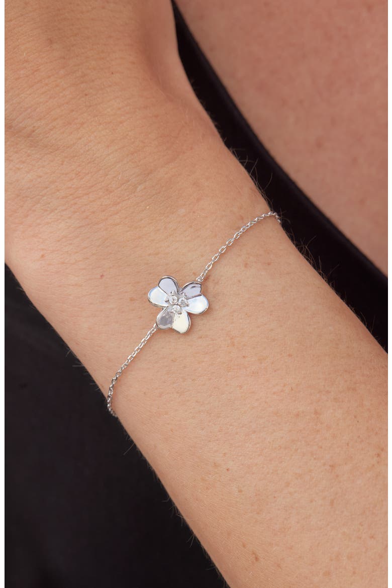 Clover Station Bracelet, Alternate, color, WHITE