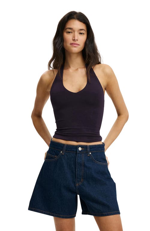 Cotton On All Day V Neck Halter In Blue