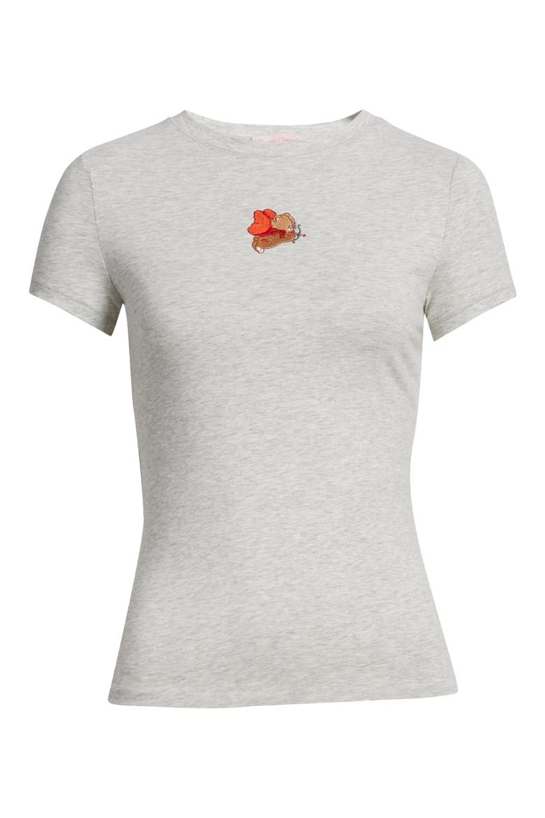 Angel Bear Baby Tee, Alternate, color, HEATHER GRAY