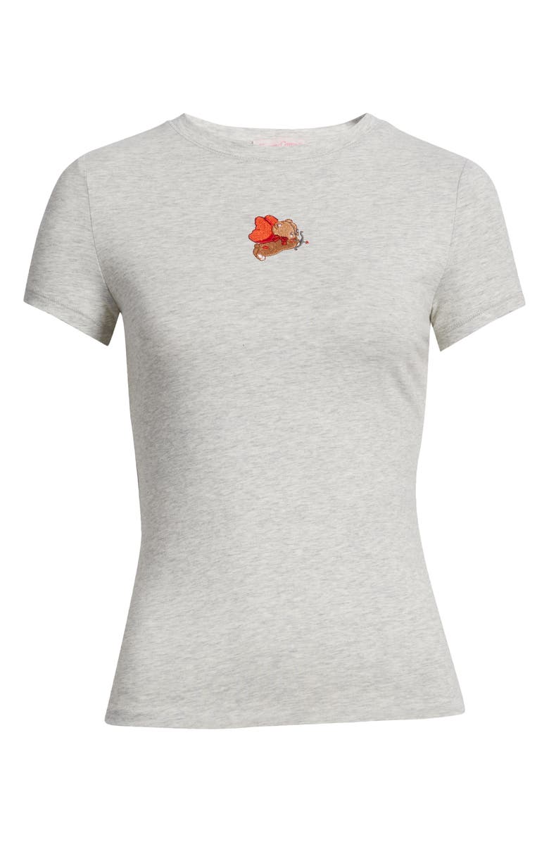 HAPPY CAMP3R Angel Bear Baby Tee, Main, color, Heather Gray