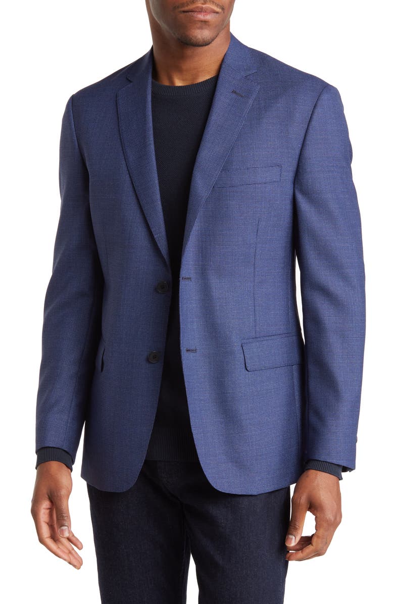 JB Britches Microcheck Wool Sport Coat, Main, color, 