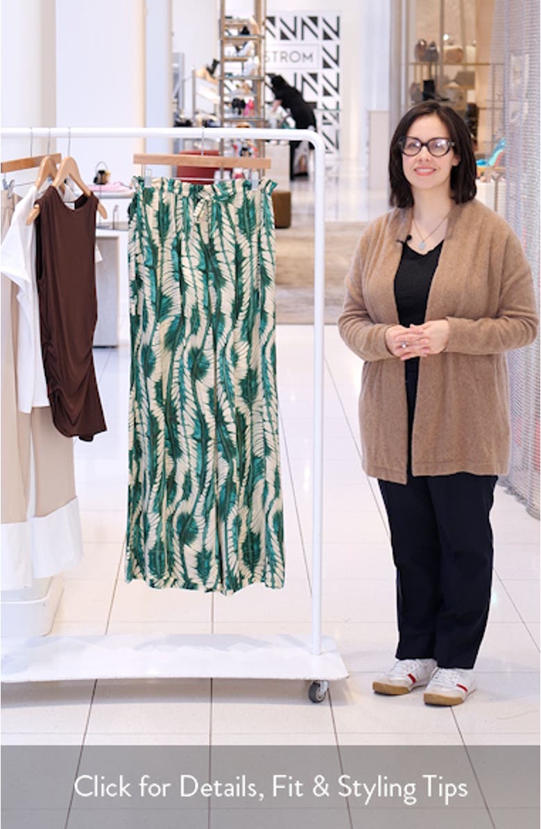 Sawyer Print Wide Leg Pants, sales video thumbnail