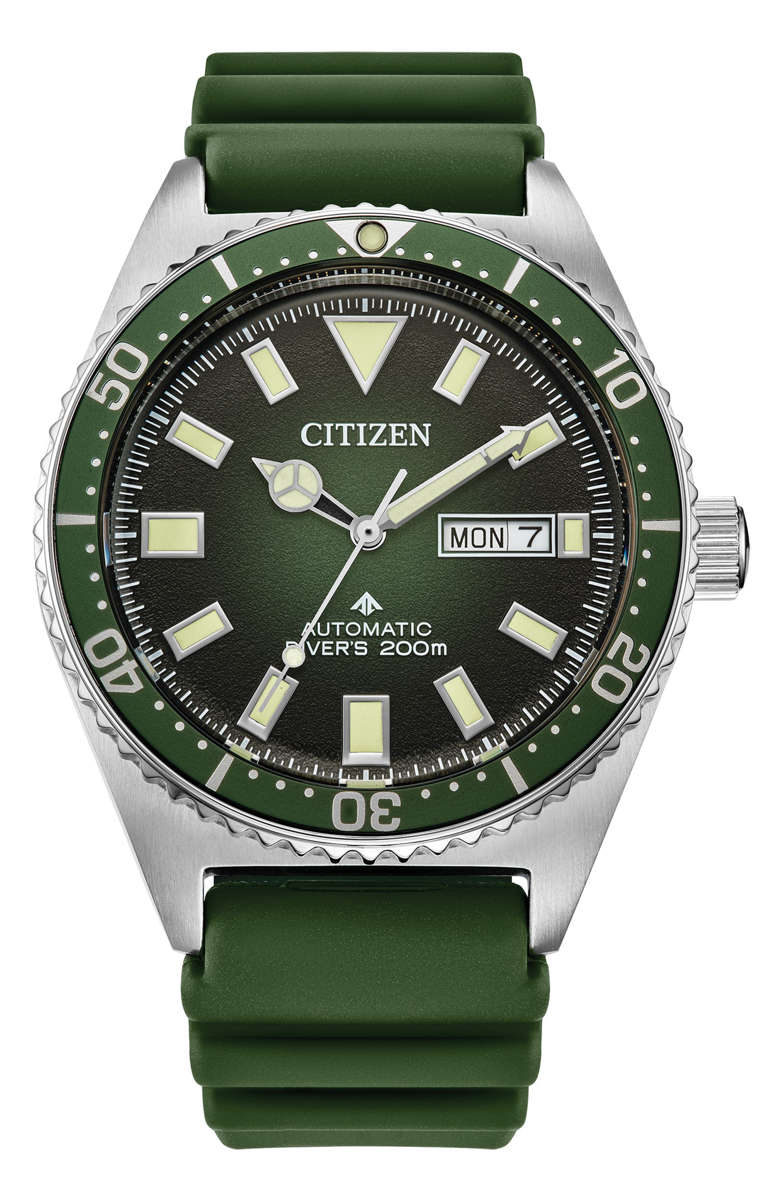 Citizen Dive Style Leather Strap Watch, 29mm